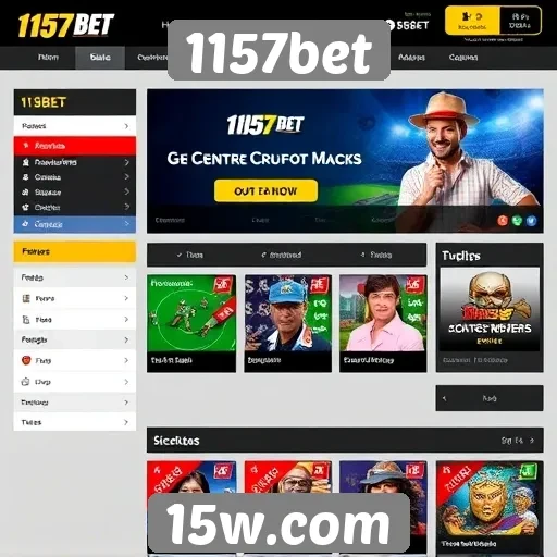 Acessibilidade e design do site 1157bet